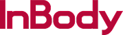 Logo InBody : Expert en analyse de composition corporelle Logo InBody rouge foncé sur fond noir, typographie sans-serif moderne et audacieuse.